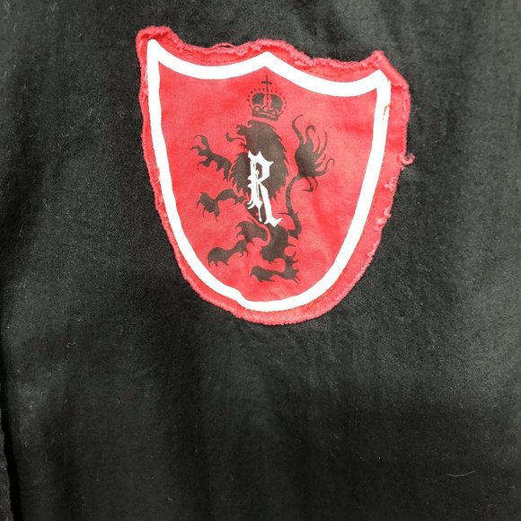 Royal Army Y2K Red Black Cross Wings Embroidered Bling Graphic Streetwear Sz 2X - Picture 14 of 14